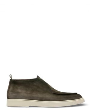 Officine Creative Baskets En Daim À Design Sans Lacets - Green