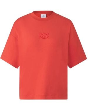 Bogner Dayna T-Shirt Mit Logo-Stickerei - Rot