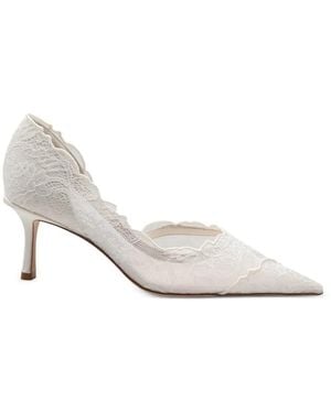 Jimmy Choo Faiz Pumps Aus Elfenbeinfarbener Spitze - Weiß