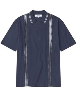 Palmes Poloshirt mit Einsätzen - Blau
