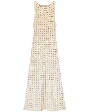 RETORI Openwork-Stitch Shift Dress - White