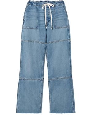 RE/DONE Beach Panelled Drawstring Jeans - Blue