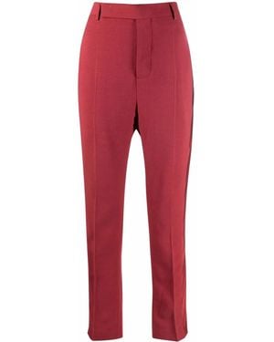 Rick Owens Satin Trim Pants - Red