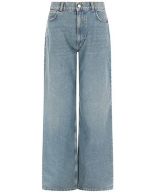 AMISH Vaqueros Anchos Sandy - Azul