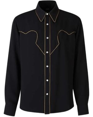 Amiri Piped Western Shirt - Black