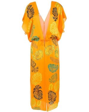 Amir Slama Robe De Plage Imprimée - Orange
