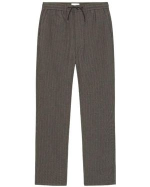 Les Deux Pinstripe Tapered Pants - Gray