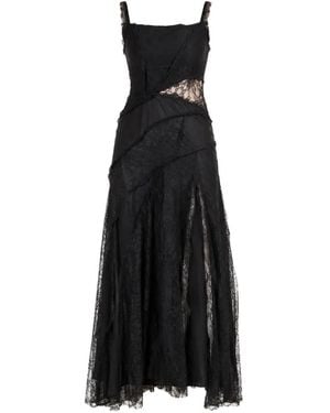 Blumarine Lace Patchwork Maxi Dress - Black