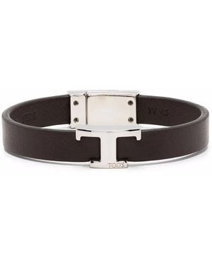 Tod's Pulsera Con Placa Del Logo - Blanco