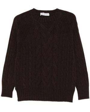 D.exterior Cable-Knit Raglan-Sleeve Sweater - Black