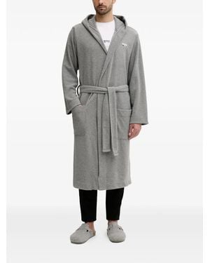 BOSS Logo-Detail Robe - Gray