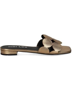 Bibi Lou Pala 2 Mules - Metallic