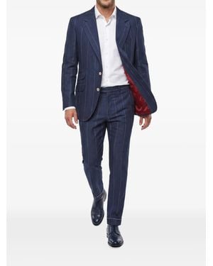 Brunello Cucinelli Striped Suit - Blue
