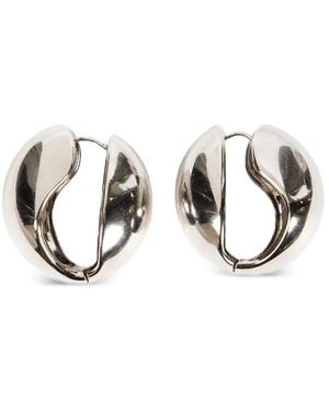 Coperni Logo-Design Earrings - Metallic