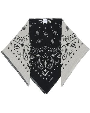 Kujten Tafi Paisley-Print Shawl - Black