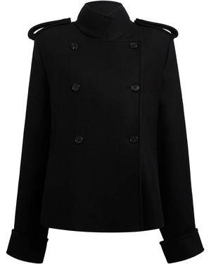 KHAITE Double-Breasted Epaulet Jacket - Black