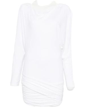 Christopher Esber Luna Cowl Draped Dress - White