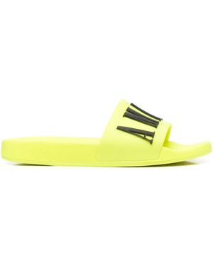 Amiri Logo-Embossed Slides - Yellow