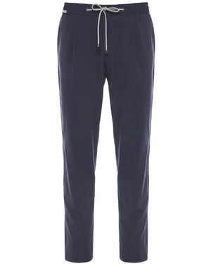 Corneliani Pantalon À Lien De Resserrage - Blue