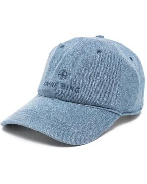 Anine Bing Logo-Embroidered Baseball Cap - Blue