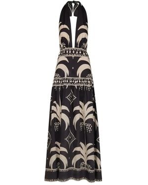 Johanna Ortiz Latin Rhythms Printed Cotton Poplin Maxi Dress - Black