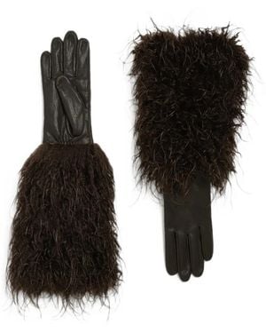 Apparis Robi Mongolian Handschuhe Aus Faux Fur - Schwarz