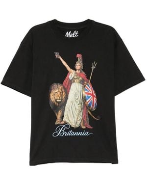 Melt Graphic-Print T-Shirt - Black