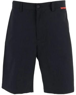 Just Cavalli Logo-Detail Shorts - Blue