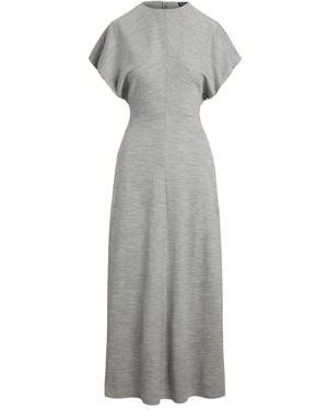Polo Ralph Lauren Vestido midi con manga corta - Gris