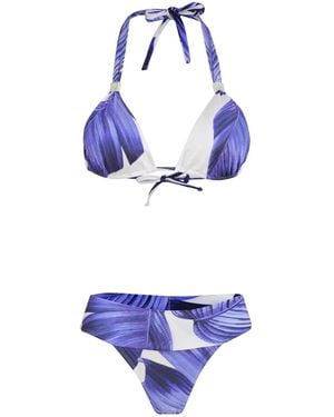 Brigitte Bardot Bikini À Imprimé Végétal - Violet