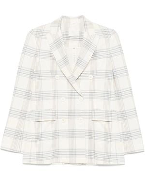 Circolo 1901 Checked Blazer - White