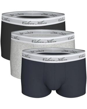 Calvin Klein Icon Script Boxers Pack Of Three - Grey