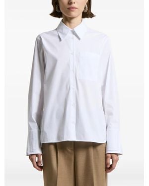 Peserico Pocket-Cuff Cotton-Blend Shirt - White