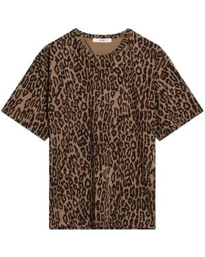 6397 Leopard-Print Short-Sleeve T-Shirt - Brown