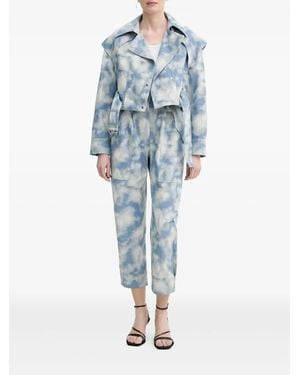 IRO Vaqueros con nubes estampadas - Azul