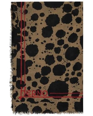 Herno Fringed Scarf - Black