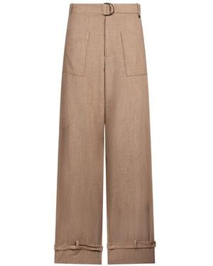 Liu Jo Belted Trousers - Natural
