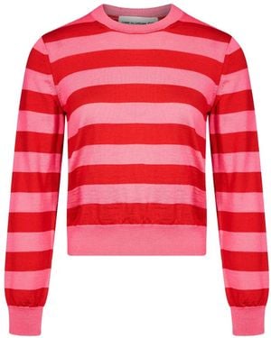 Comme des Garçons Striped Jumper - Red