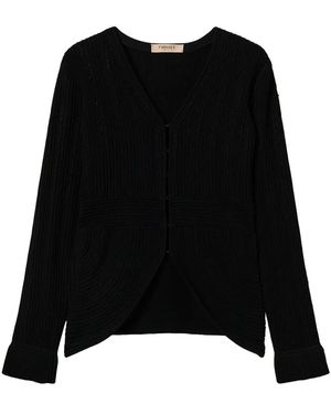 Twinset Fitted Knit Cardigan - Black