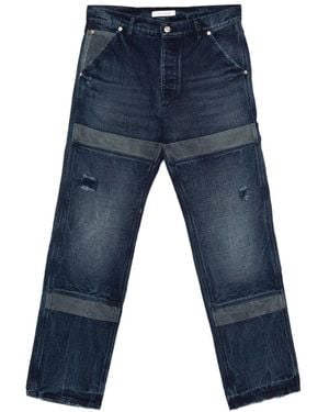 Wales Bonner Distressed-Finish Jeans - Blue