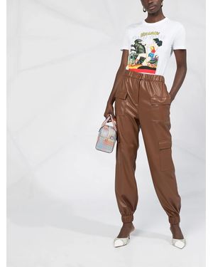 MSGM High-Waisted Pocket-Detail Pants - Brown