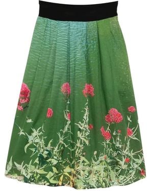 agnès b. Floral-Print Midi Skirt - Green