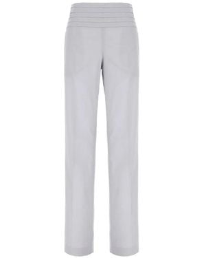 Iceberg Pleated-Waistband Straight-Leg Trousers - Grey
