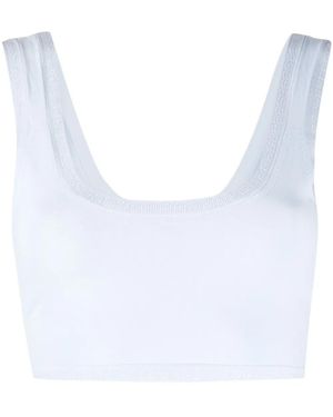 Alexander Wang Cropped-Top Mit Strassborten - Weiß
