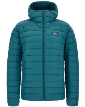 Patagonia Quilted Hooded Jacket - Blue