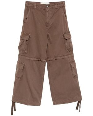 ERL Cargohose im Layering-Look - Braun