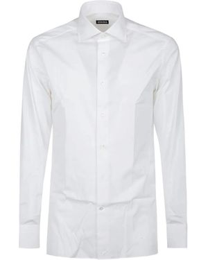 ZEGNA Camicia Con Bottoni - Bianco