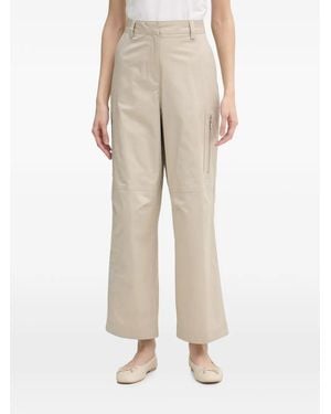 DKNY Taillenhose Mit Logo-Stickerei - Natur