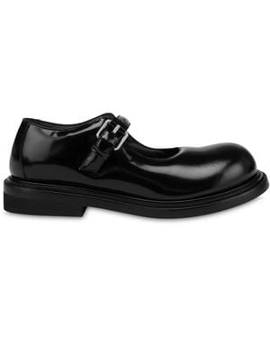 Moschino Patent-Leather Loafers - Black