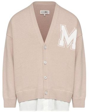MM6 by Maison Margiela V-Neck Cardigan - Natural